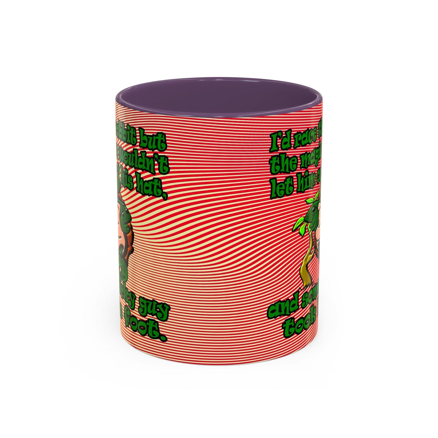turtle race - Accent Mug (yellow-orange wave)