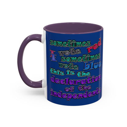 declaration of the independents - Accent Mug (dark blue)