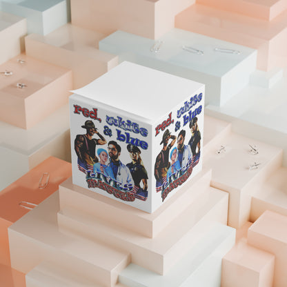 rw&b lives matter - note cube (white)