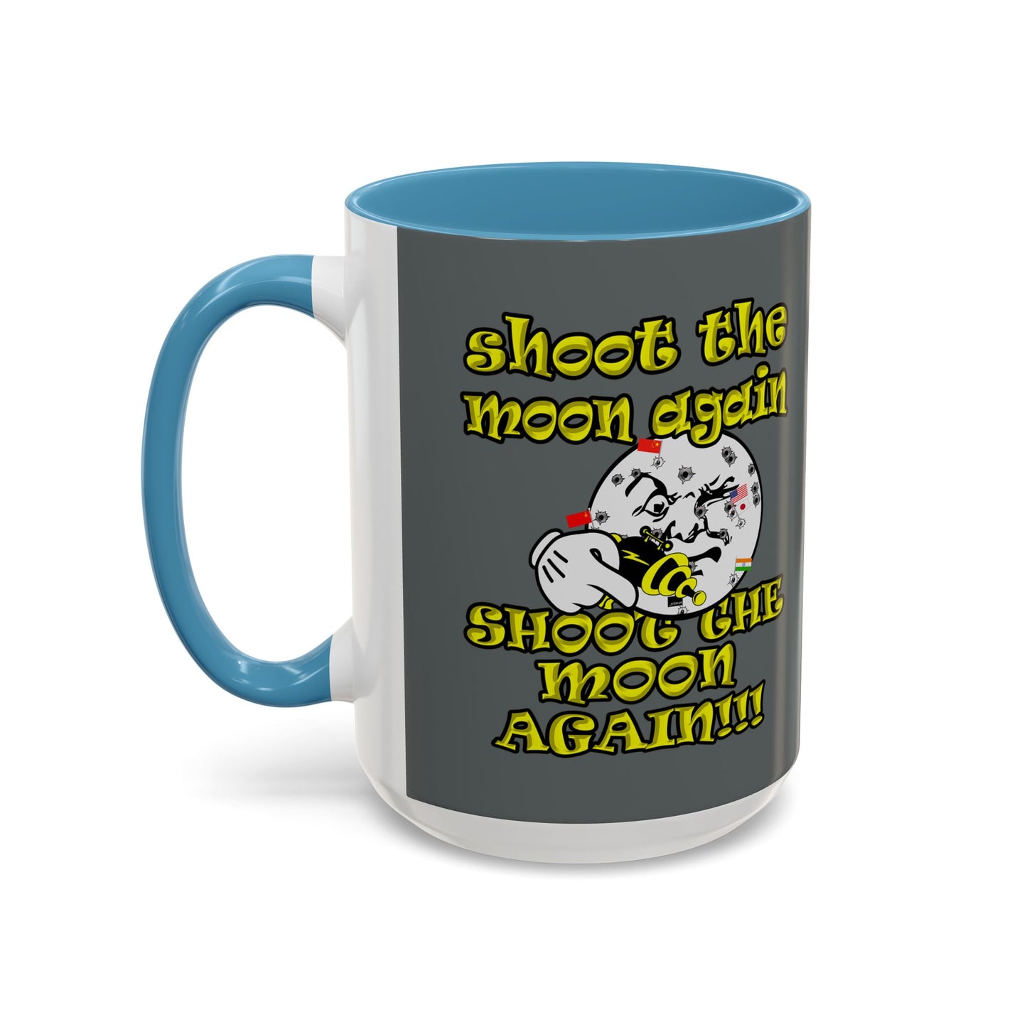 shoot the moon again - Accent Mug (dark grey)