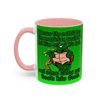 turtle race - Accent Mug (logo green)