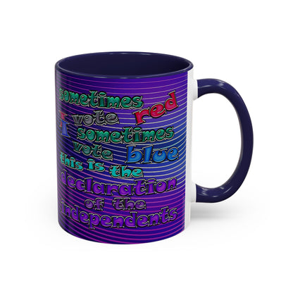 declaration of the independents - Accent Mug (purple wave)