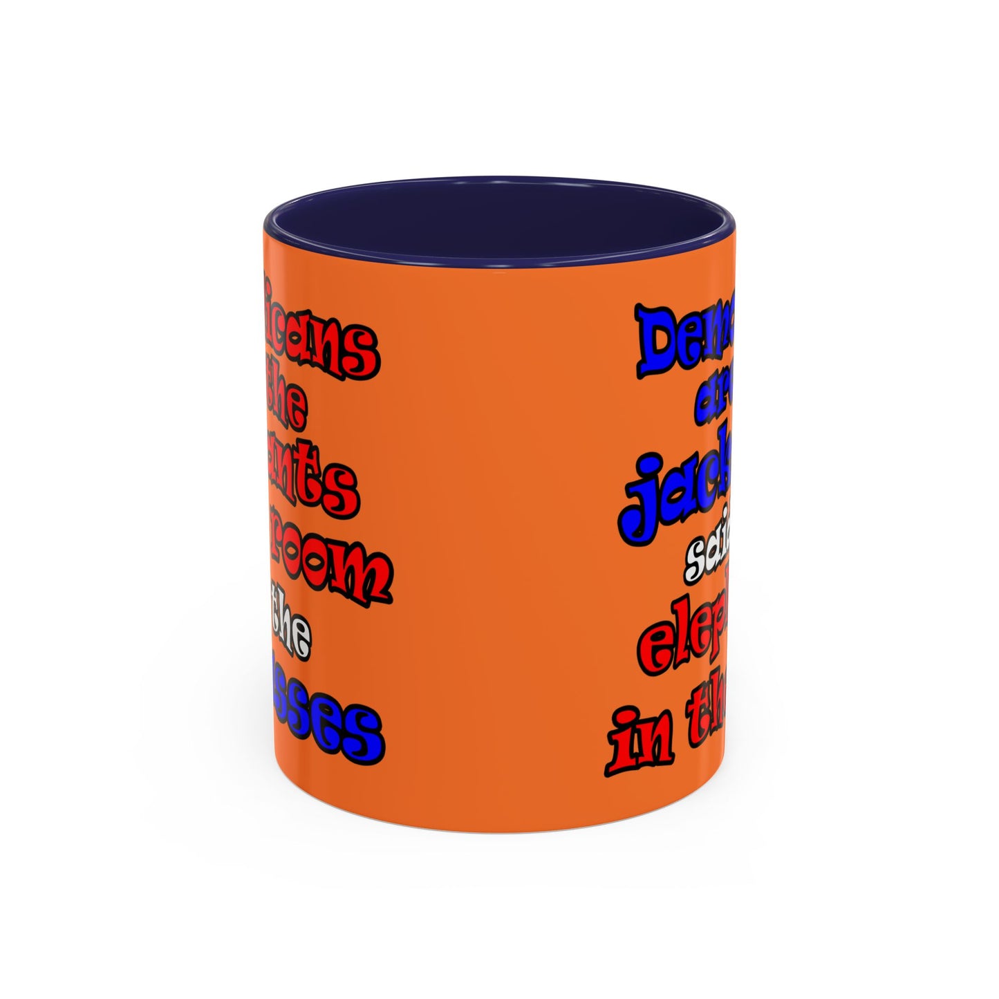 donkeys and elephants - Accent Mug (crusta)