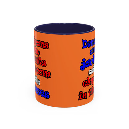 donkeys and elephants - Accent Mug (crusta)