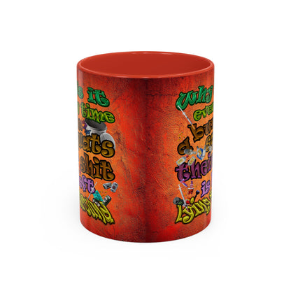 the bum's shit - Accent Mug (burnt orange)