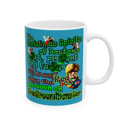 christmas spirits of boston - White Mug (turquoise)