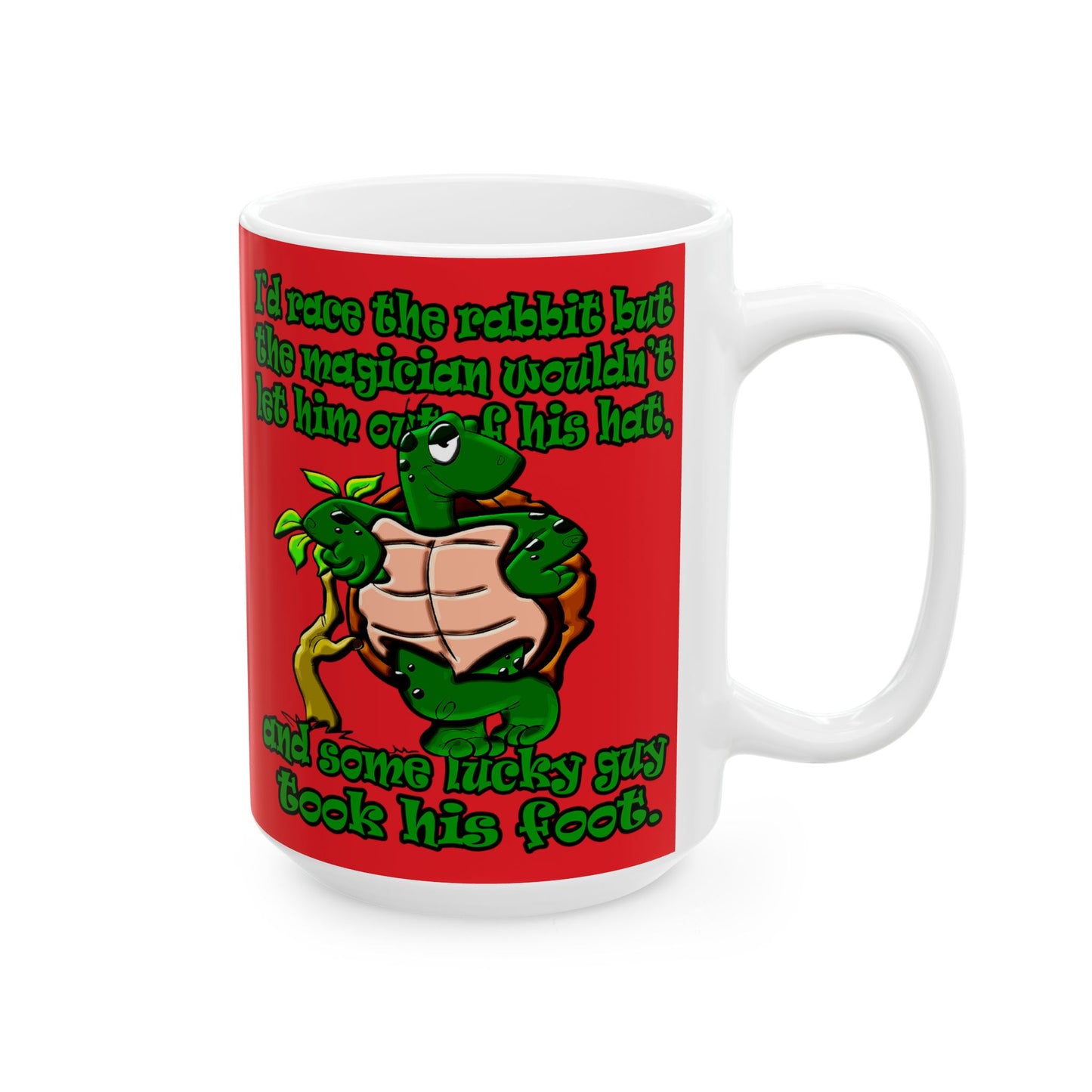 turtle race - White Mug (red)