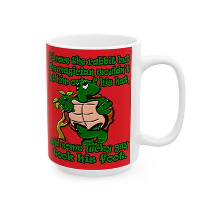 turtle race - White Mug (red)