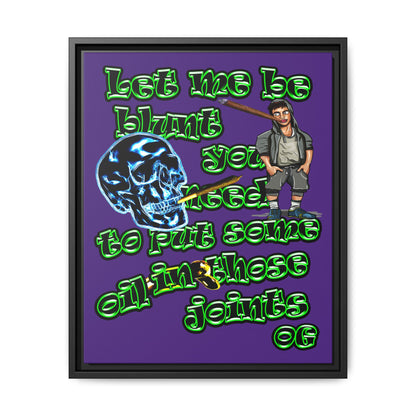 og - framed canvas art (purple)