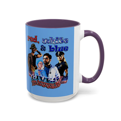 rw&b lives matter - Accent Mug (light blue)