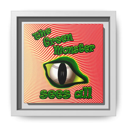 green monster - framed canvas art (yellow-orange wave)
