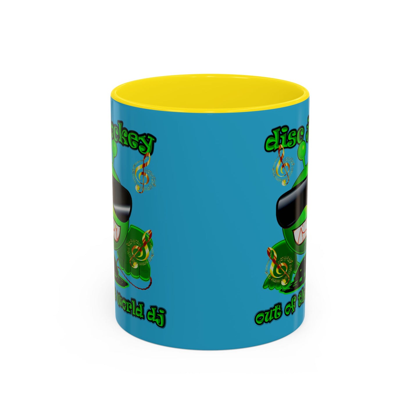 disc jockey - Accent Mug (turquoise)