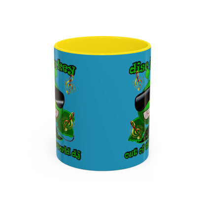 disc jockey - Accent Mug (turquoise)