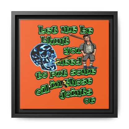og - framed canvas art (orange)