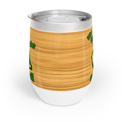 green monster - Chill Wine Tumbler (butterscotch wood finish)