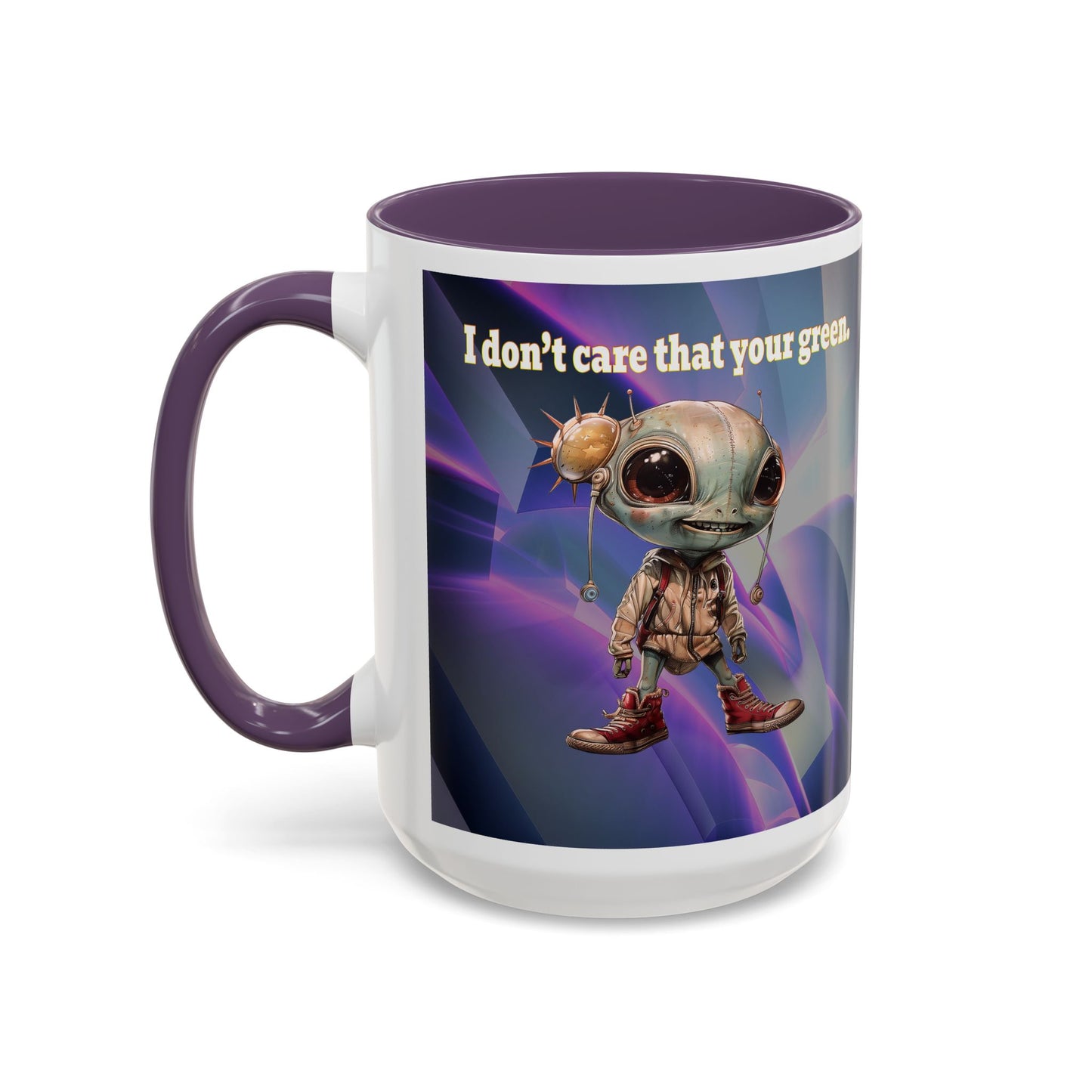 I don't care that your grey - Accent Mug (grey-pink wave)