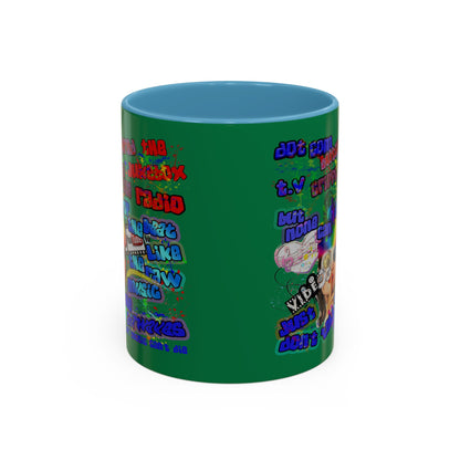 drop the beat - Accent Mug (dark green)
