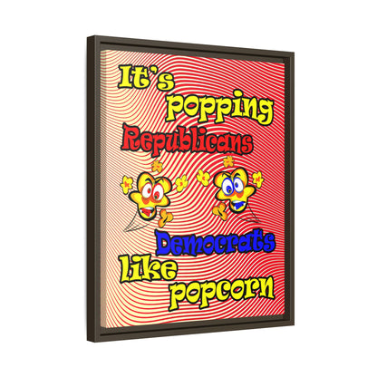 popping like popcorn - framed canvas art (yellow-orange wave)