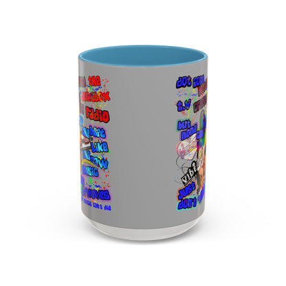 drop the beat - Accent Mug (light grey)