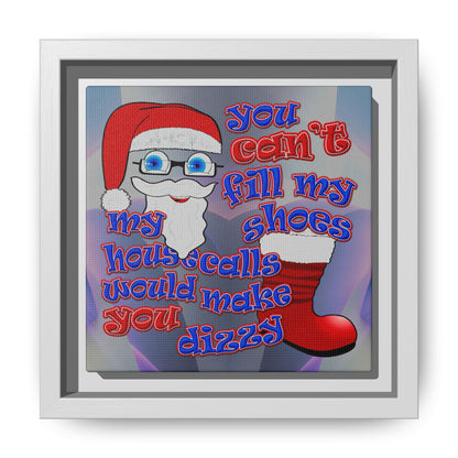 santa's shoes - framed canvas art (grey-pink wave)