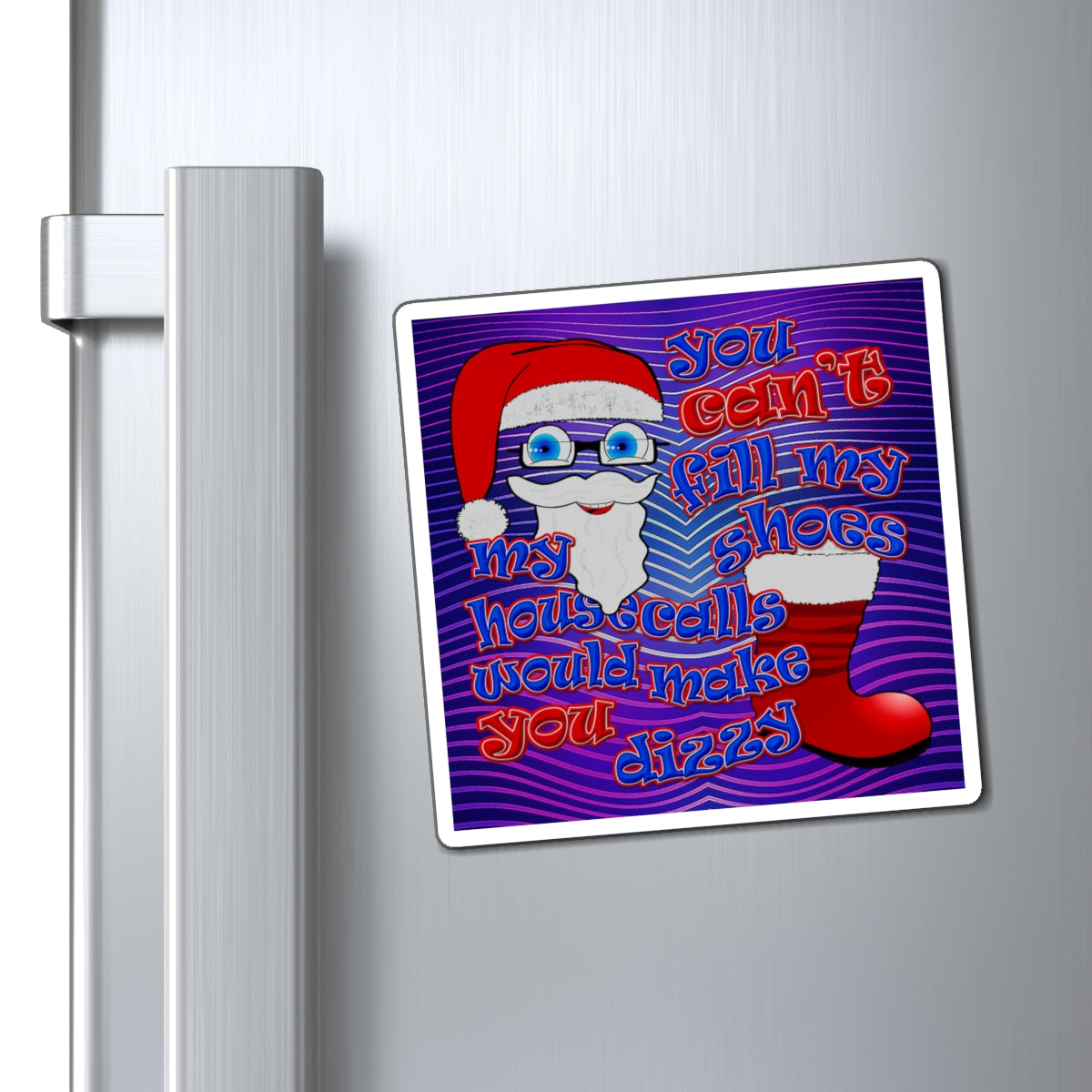 santa's shoes - Magnets - (purple wave)