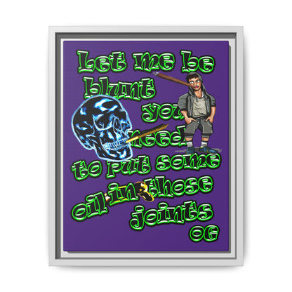 og - framed canvas art (purple)