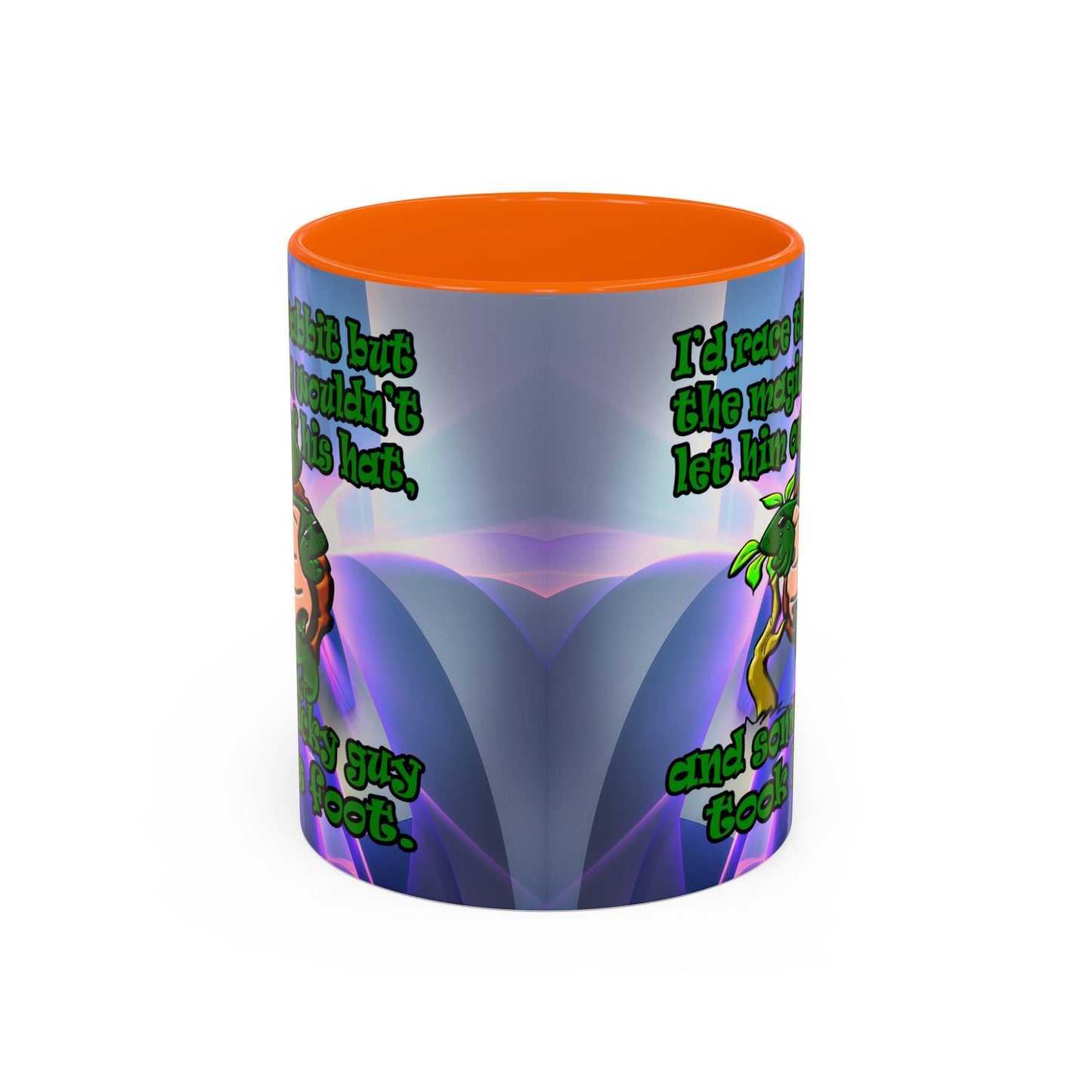 turtle race - Accent Mug (grey-pink wave)