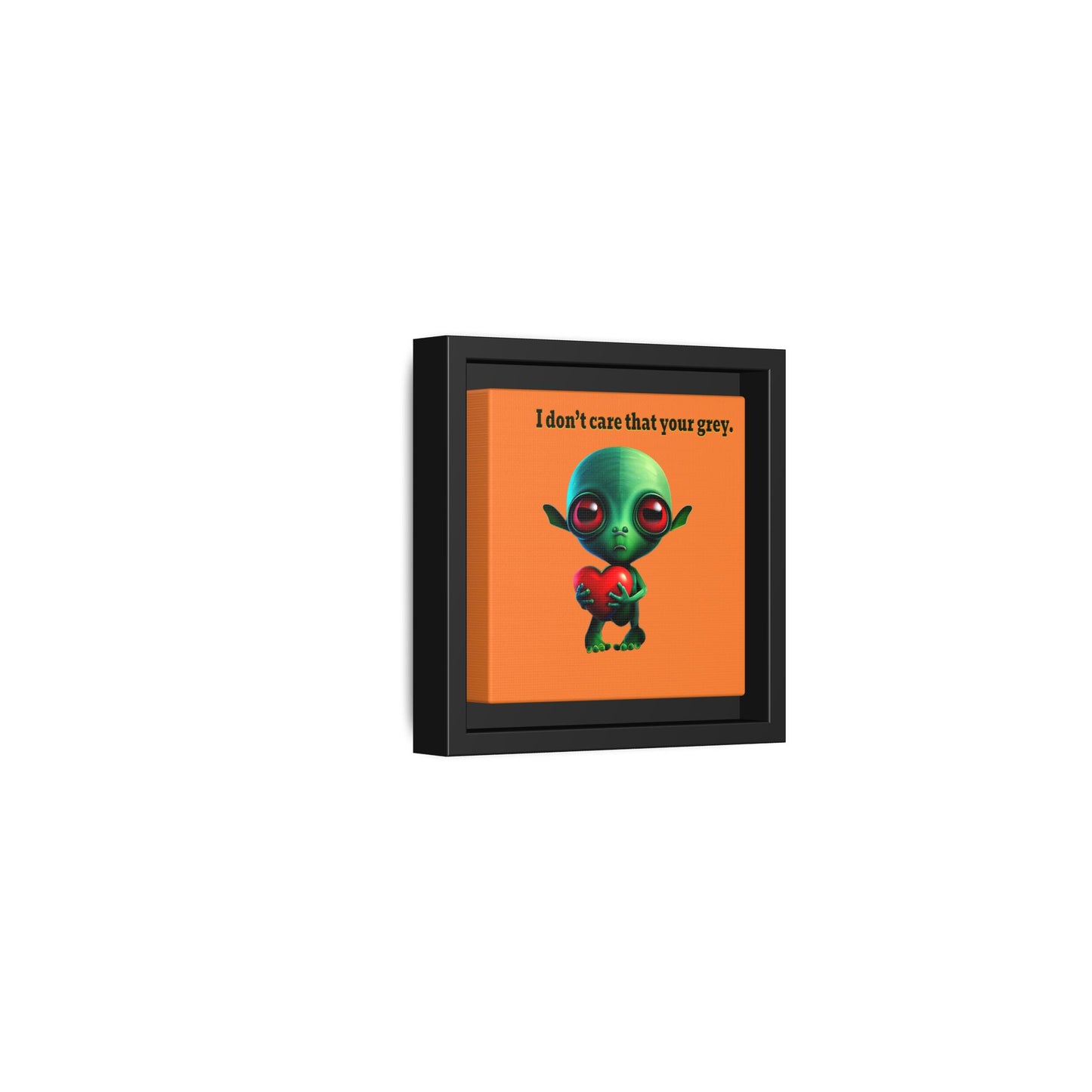 I don't care that your grey - framed canvas art (crusta)
