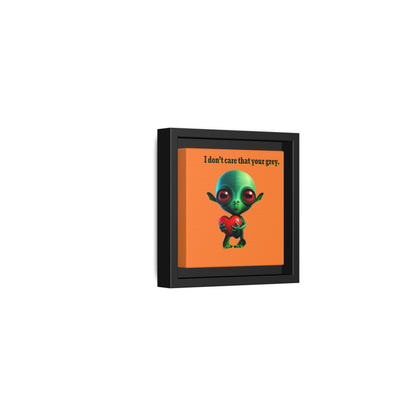 I don't care that your grey - framed canvas art (crusta)