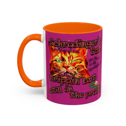 schrodinger's cat - Accent Mug (pink)