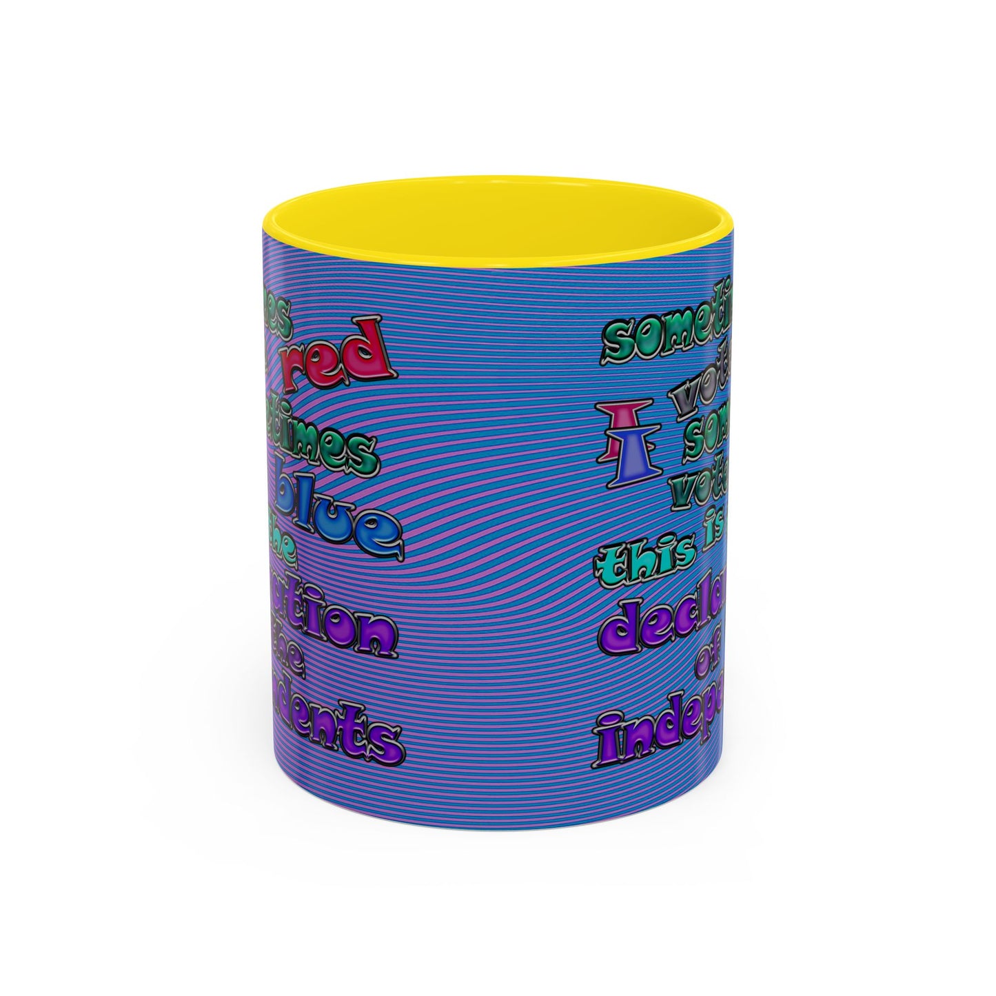 declaration of the independents - Accent Mug (light blue-purple wave)