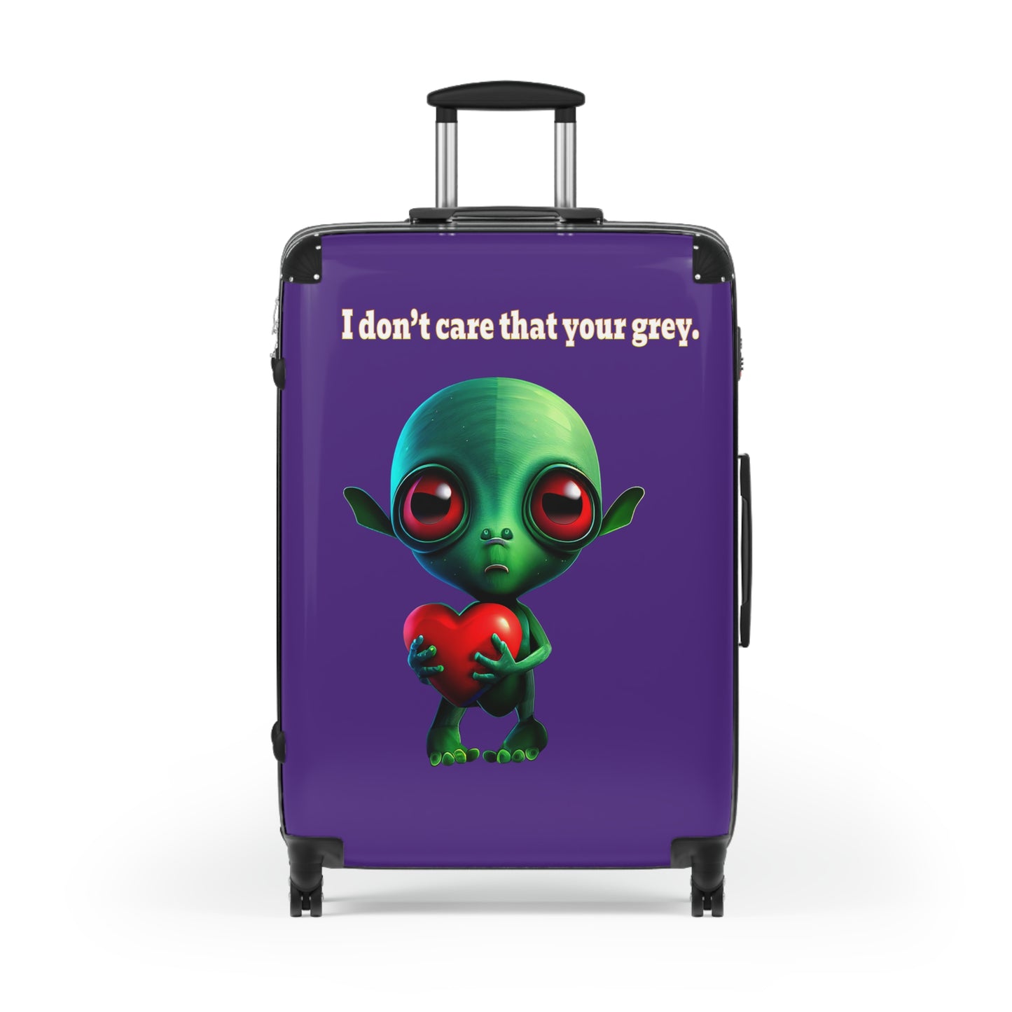 I don't care that your grey - Suitcase (purple)