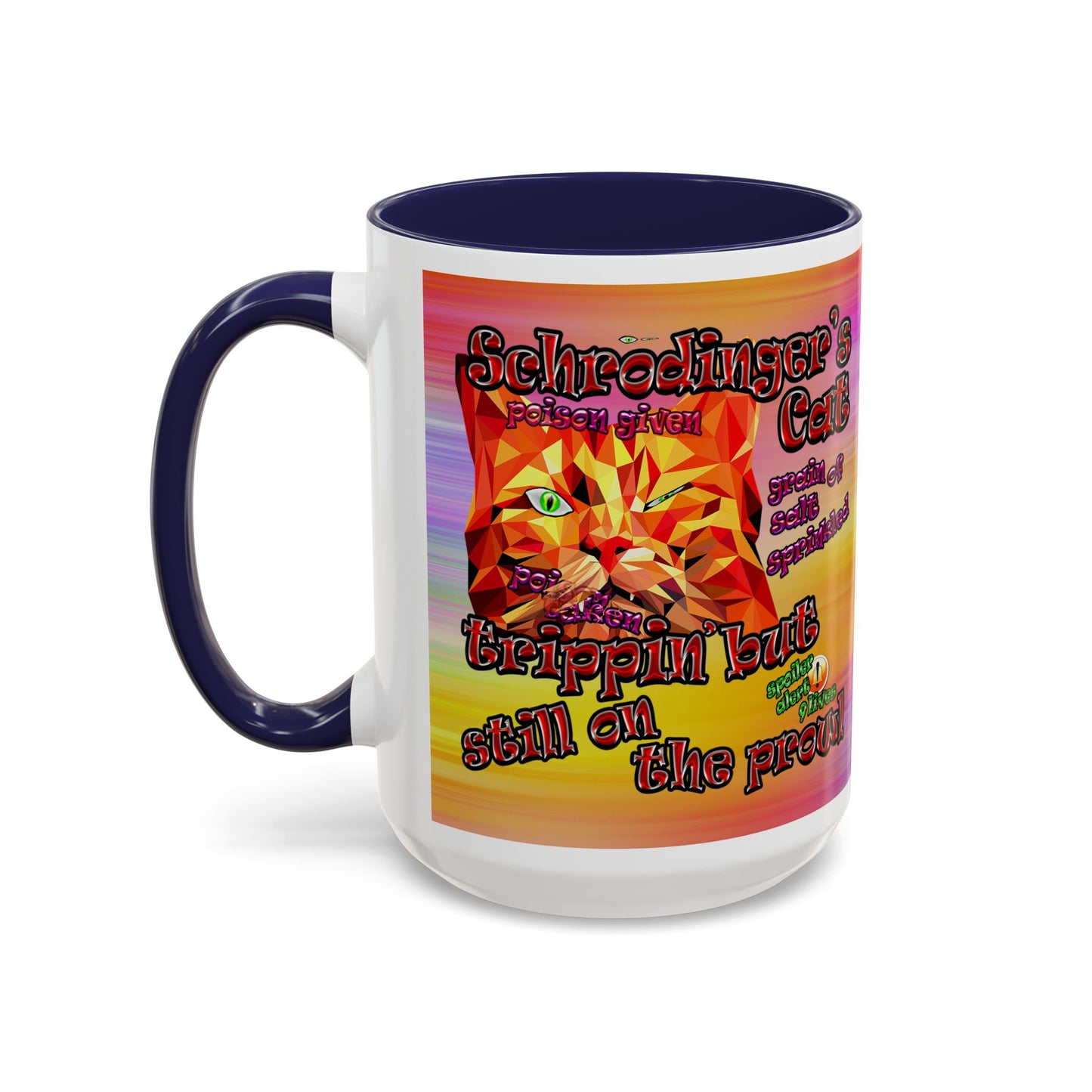 schrodinger's cat - Accent Mug (color blur)