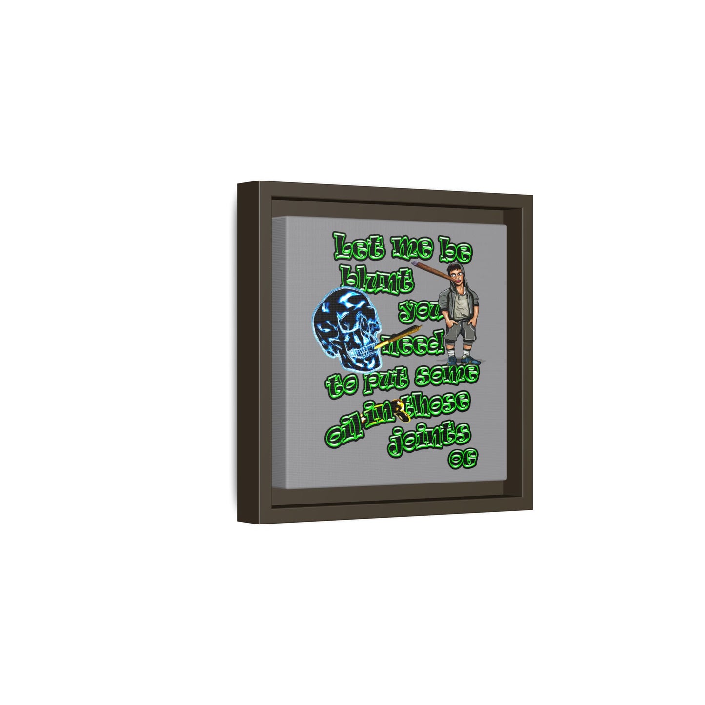 og - framed canvas art (grey)