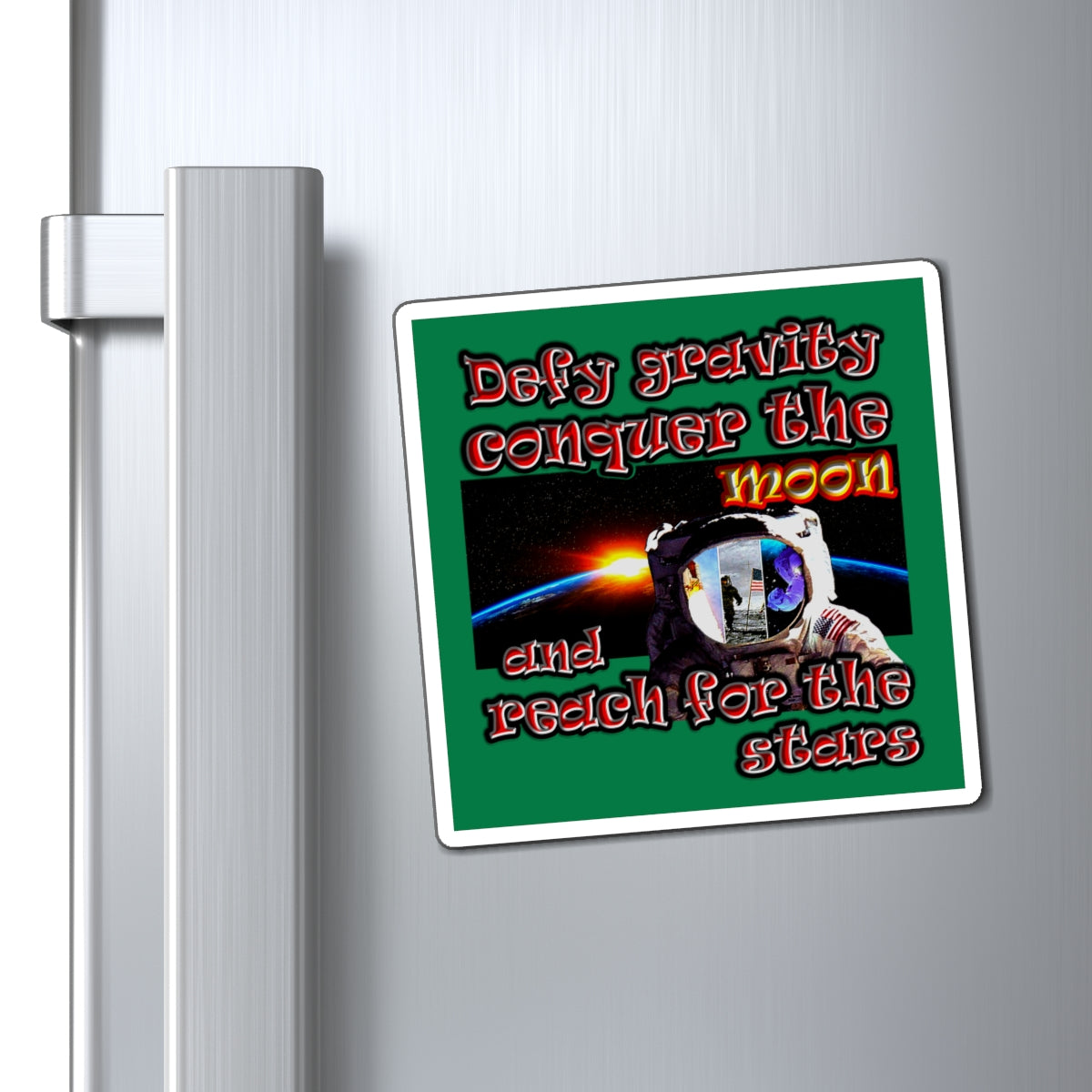 defy conquer reach - Magnets - (dark green)