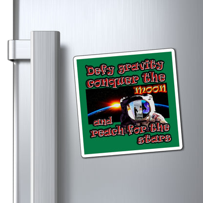 defy conquer reach - Magnets - (dark green)
