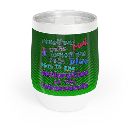 declaration of the independents - Chill Wine Tumbler (logo green)
