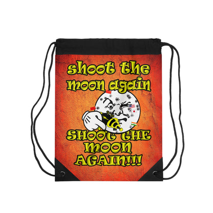 shoot the moon again - Drawstring Bag (burnt orange)