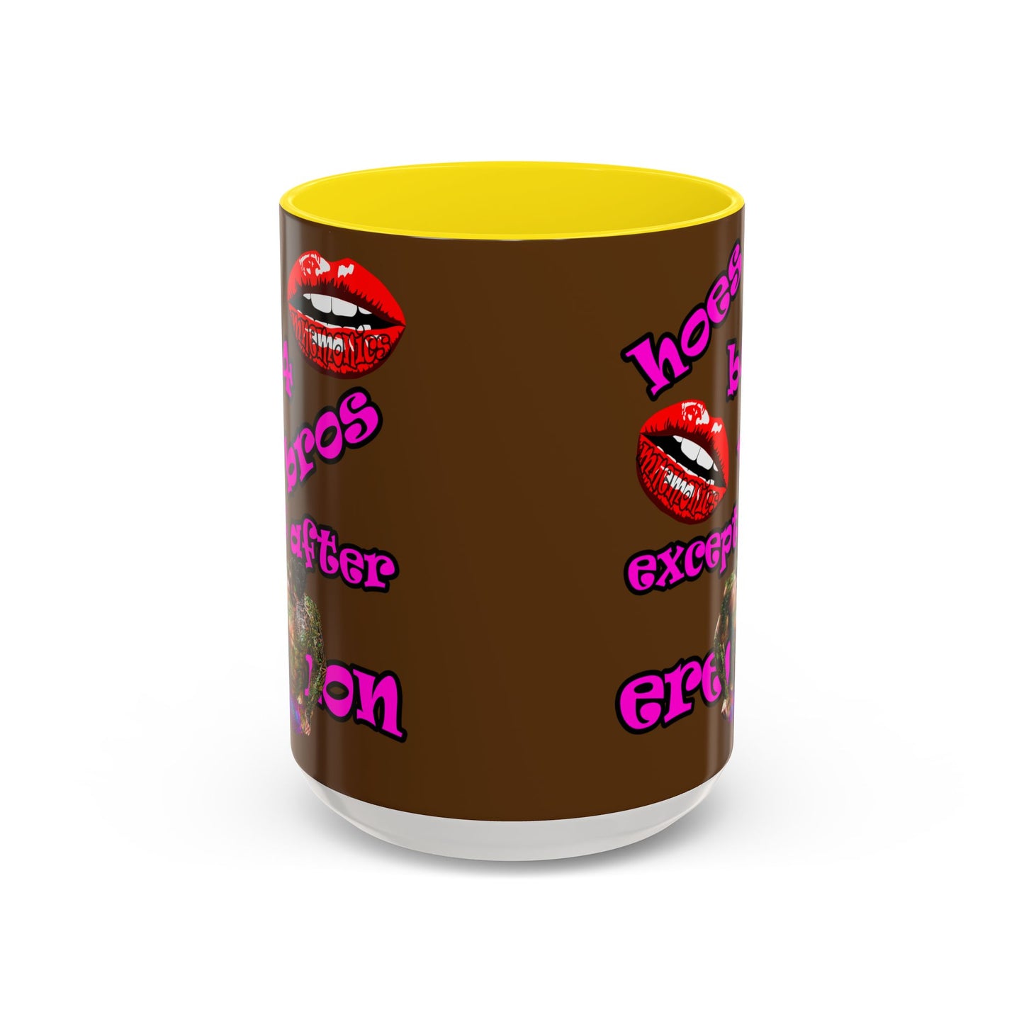 hoes b4 bros - Accent Mug (brown)