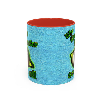 green monster - Accent Mug (faded blue)
