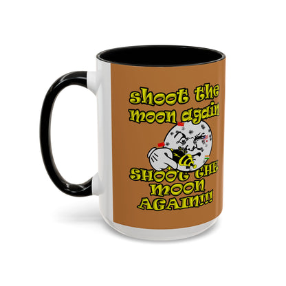 shoot the moon again - Accent Mug (light brown)