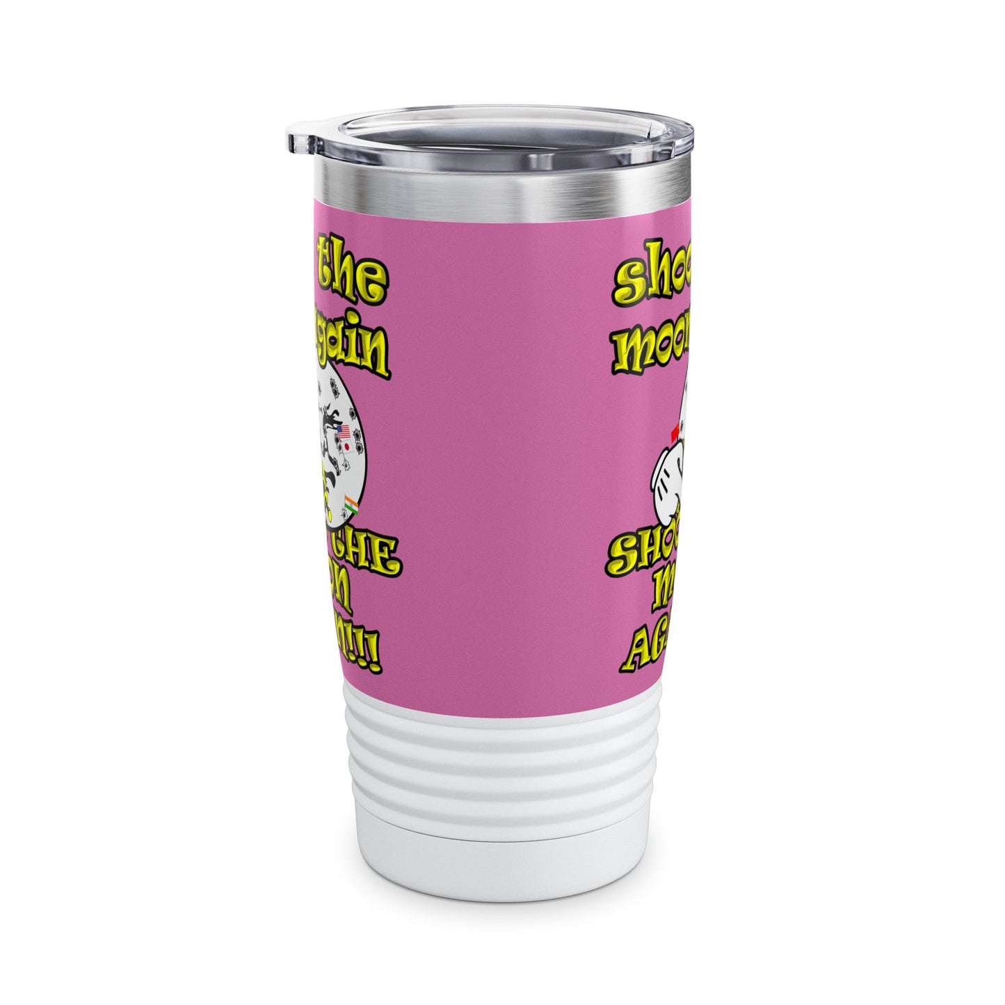shoot the moon again - Ringneck Tumbler, 20oz (light pink)