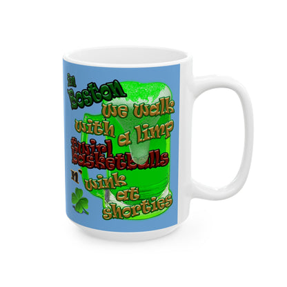 celtics logo - White Mug (light blue)