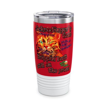 schrodinger's cat - Ringneck Tumbler, 20oz (dark red)