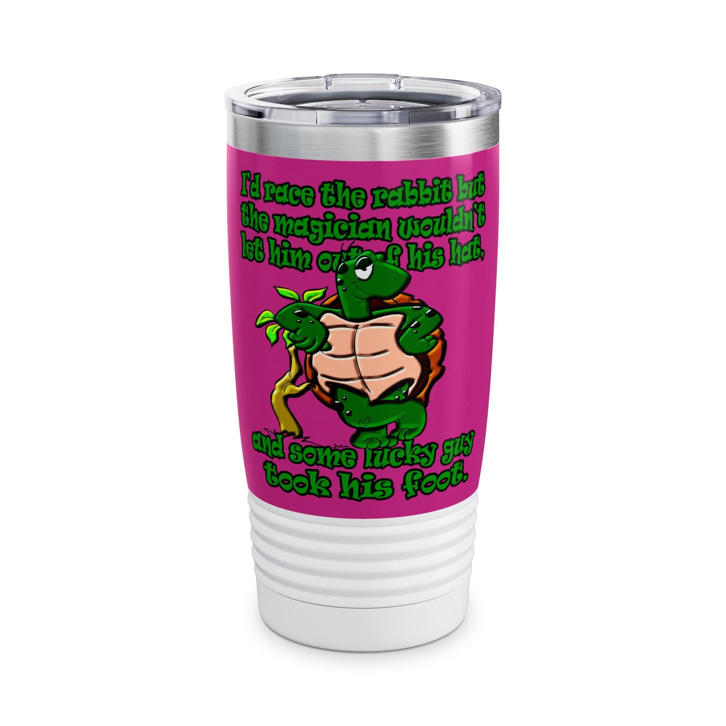 turtle race - Ringneck Tumbler, 20oz (pink)