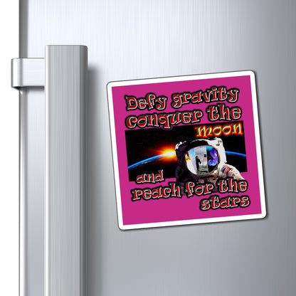 defy conquer reach - Magnets - (pink)