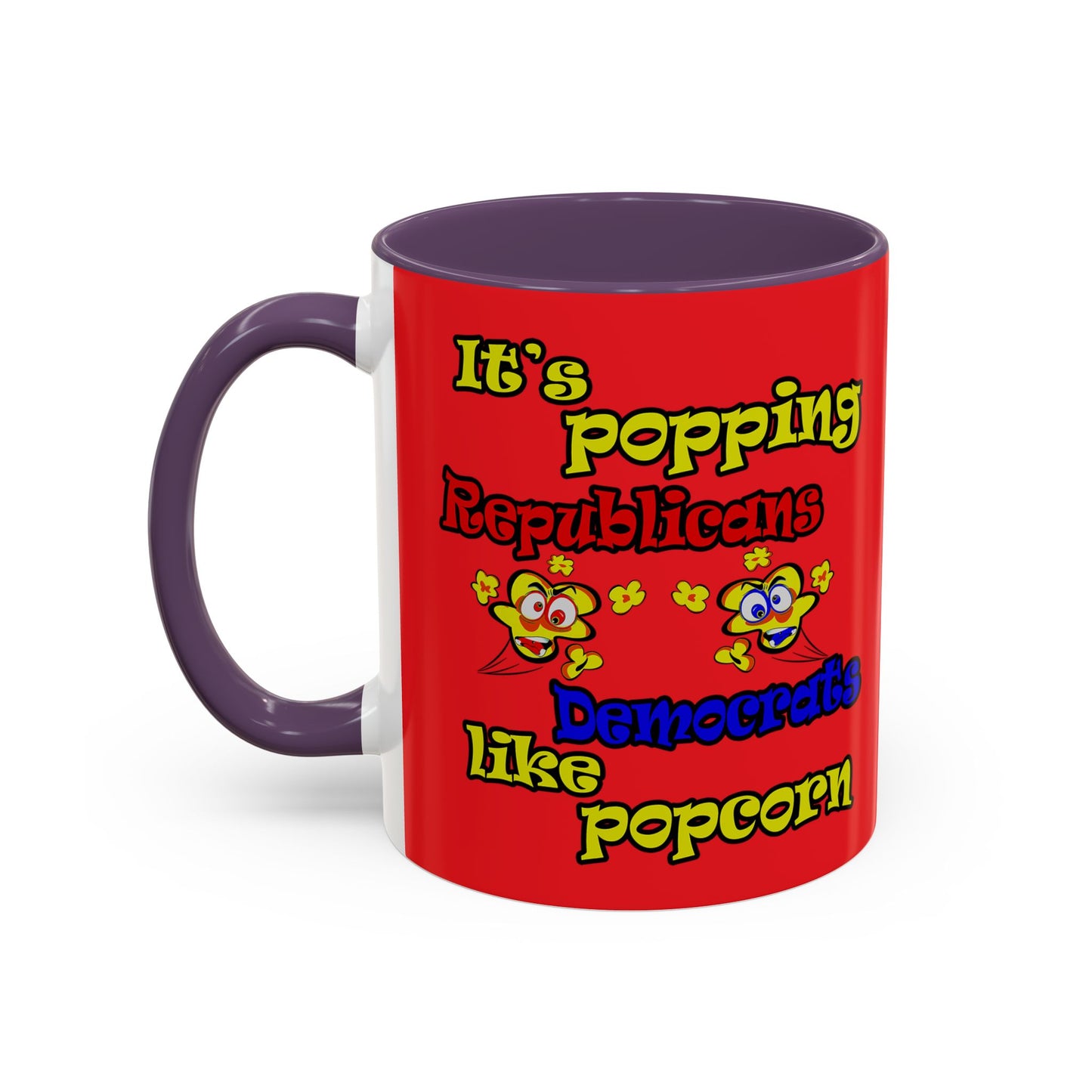 popping like popcorn - Accent Mug (red)