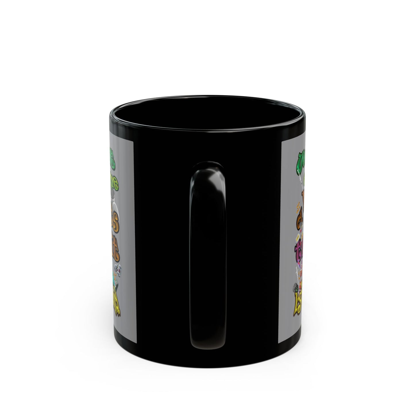the bum's shit - Black Mug (grey)