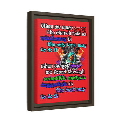 doggystyle - framed canvas art (red)