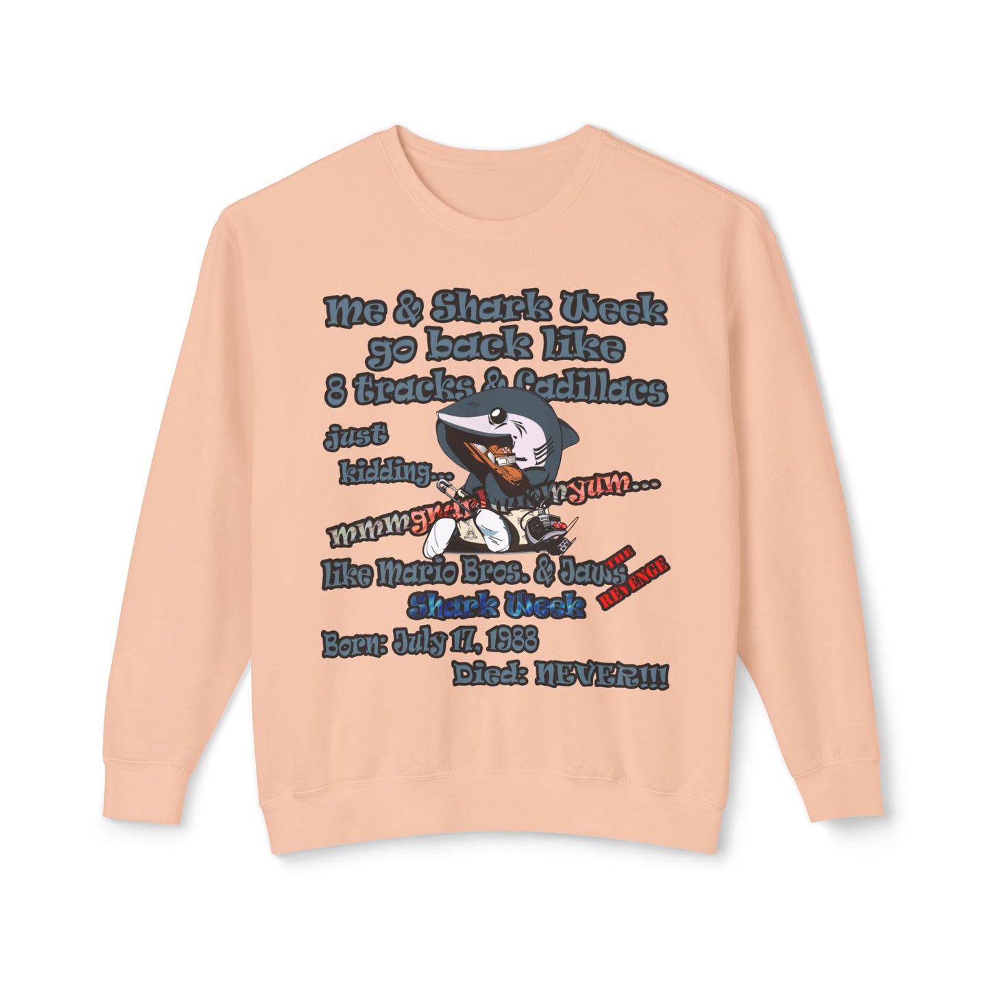 shark week - Unisex Lightweight Crewneck Sweatshirt